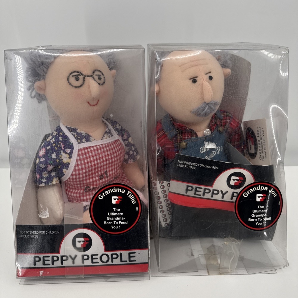 Peppy‎ People "World's Best Grandpa" Joe 1998 11" Plush Doll Retail Tag Attached